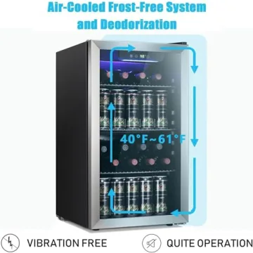 Antarctic Star 26 Bottle 130 Can Beverage Refrigerator