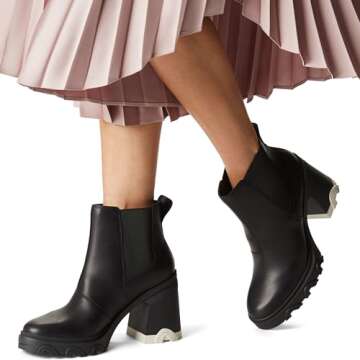 Sorel Women's Brex Heel Chelsea Boots - Black, Black - Size 7