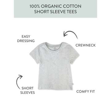 HonestBaby 10-Pack Short Sleeve T-Shirts for Baby and Toddler