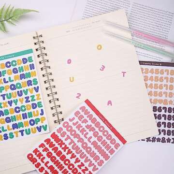 2400 Colorful Vinyl Letter Stickers for DIY Crafts