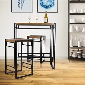 Atlantic Urban Dining Set Bar Height Table and 2 Stools