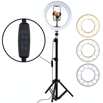 Aduro U-Stream Ring Light with Adjustable Stand for Perfect Selfies