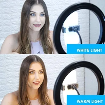 Aduro U-Stream Ring Light with Adjustable Stand for Perfect Selfies