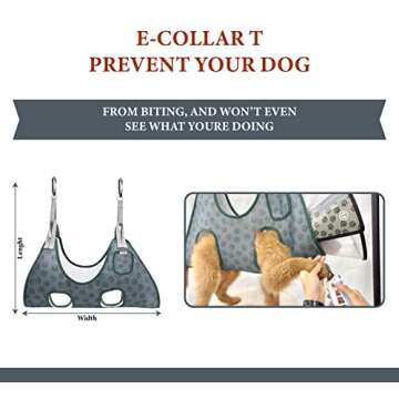 PeppyPetPaws Dog Sling for Grooming - Unsuitable for Xs Pets - Grooming Hammock with Easy-Access Poc...