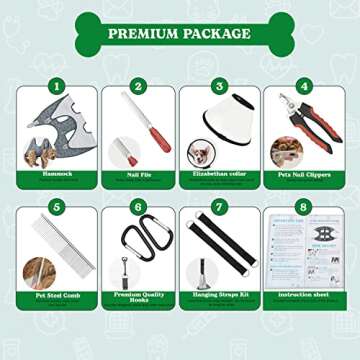 PeppyPetPaws Dog Sling for Grooming - Unsuitable for Xs Pets - Grooming Hammock with Easy-Access Pocket - Pet Grooming Hammock - Dog Holder for Nail Trimming - Dog Grooming Harness for Small Dogs