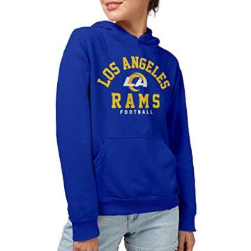 Junk Food Clothing x NFL - Los Angeles Rams - Classic Team Logo - Unisex Adult Pullover Fleece Hoodi...