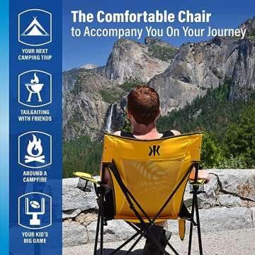 Kijaro Dual Lock Portable Camping Chairs for Outdoor Enjoyment