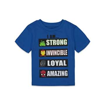 Marvel Avengers Super Hero Adventures Spider-Man Hulk Iron Man Toddler Boys 4 Pack Graphic T-Shirts 4T