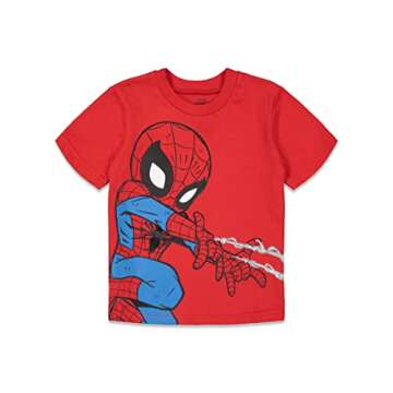 Marvel Avengers Super Hero Adventures Spider-Man Hulk Iron Man Toddler Boys 4 Pack Graphic T-Shirts 4T