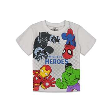 Marvel Avengers Super Hero Adventures Spider-Man Hulk Iron Man Toddler Boys 4 Pack Graphic T-Shirts 4T