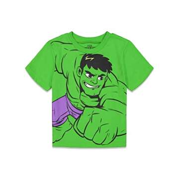 Marvel Avengers Super Hero Adventures Spider-Man Hulk Iron Man Toddler Boys 4 Pack Graphic T-Shirts 4T