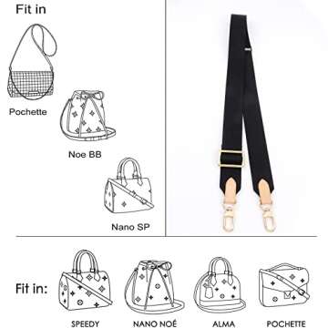 BAIXUEJI Multi Pochette Accessories Replacement Crossbody Strap: Stylish & Adjustable