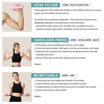 Home Gym Pink 3 lb Dumbbell Set for Everyone