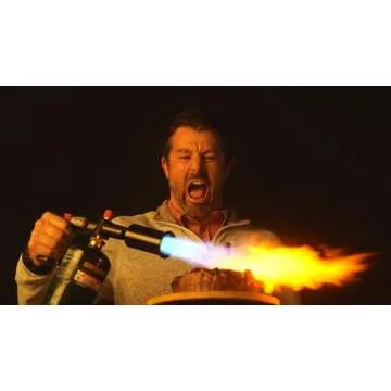 POWERFUL SearPro Charcoal Torch Lighter - Cooking Gadgets - Sous Vide - Cooking Torch - Culinary Kitchen Torch - Flamethrower Meater Gun Lighter - Chef Blow Torch - BBQ Propane Torch Tank Not Included