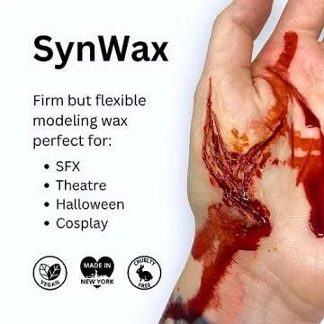 Mehron Makeup SynWax | Firm Modeling Wax for Special FX | Scar Wax SFX Makeup For Fake Scars, Fake Wounds, & Halloween Effects