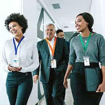 Juvale 24 Pack Bulk Colored Lanyards for ID Badges, Kids, Classroom, Hall Pass, Field Trips, Conference Name Tags, Cruise Lanyards with Clear Badge Holder (6 Colors, 36 Inches)