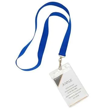 Juvale 24 Pack Bulk Colored Lanyards for ID Badges, Kids, Classroom, Hall Pass, Field Trips, Conference Name Tags, Cruise Lanyards with Clear Badge Holder (6 Colors, 36 Inches)