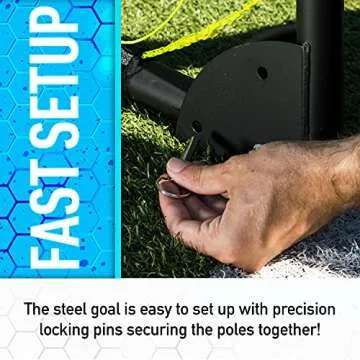 Franklin Sports Premier Steel Backyard Soccer Goal - Durable & Easy Assembly