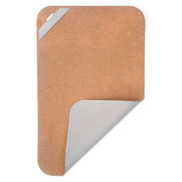 Vegan Leather Baby Changing Mat by Lark Baby Goods - Waterproof Wipeable Portable Diaper Pad - Foldable for Travel (14 x 22 in) - Grey