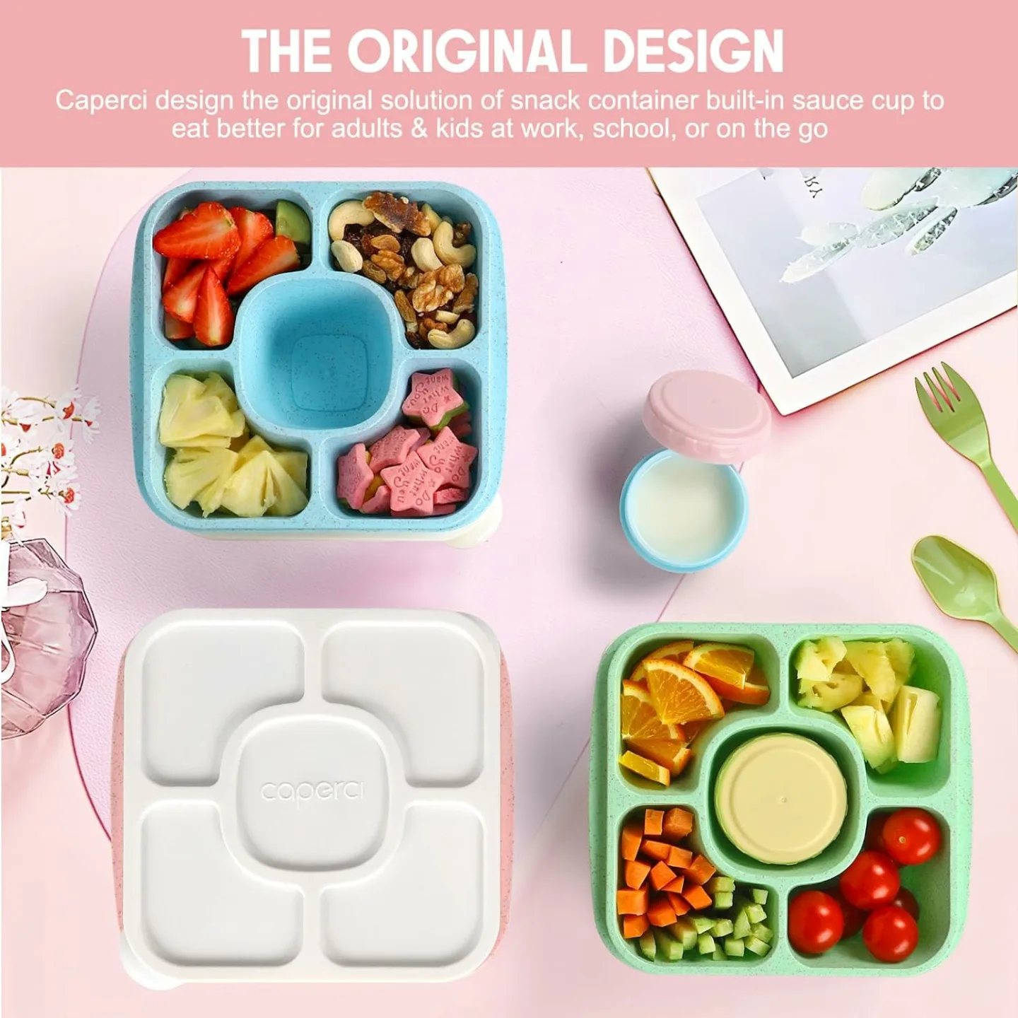 Bento Snack Boxes Set of 4 - Caperci Original Containers