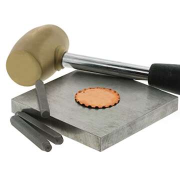 The Beadsmith Steel Bench Block - Flat Anvil Jewelers Tool - Solid Metal Bench Block for Jewelry and Stamping - Protect Your Work Surface - 4 x 4 x 0.5 inches