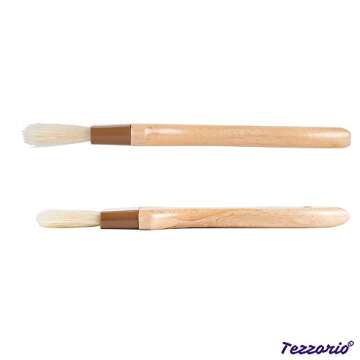 Set of 2 Pastry Brushes, 1-Inch and 1 1/2 -Inch Width Pastry Brushes with Boar Bristles and Lacquered Hardwood Handles, Grill BBQ Sauce Baster Baking Cooking Marinade Brushes