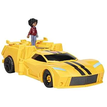 Transformers Toys EarthSpark Spin Changer Bumblebee 8-Inch Action Figure with Mo Malto 2-Inch Figure...