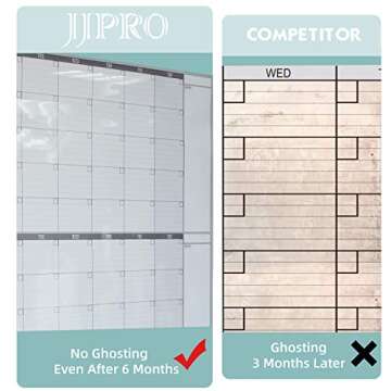 Large Dry Erase Calendar for Wall -3 Month Wall Calendar, 36"x52"(Vertical) - Monthly Calendar for Home,Office,Classroom -Whiteboard Premium Laminated Poster