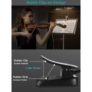 Vekkia Rechargeable Music Stand Light with Adjustable Brightness