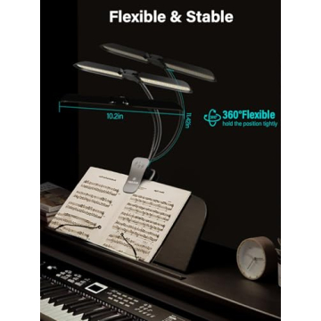 Vekkia Rechargeable Music Stand Light with Adjustable Brightness
