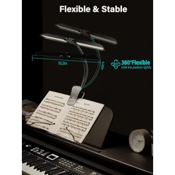 Vekkia Rechargeable Music Stand Light with Adjustable Brightness