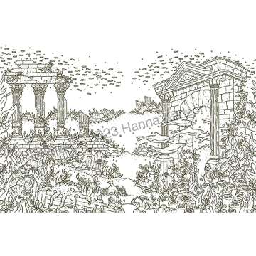 Tales from Atlantis Underwater Coloring Book