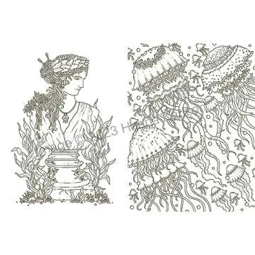 Tales from Atlantis Underwater Coloring Book