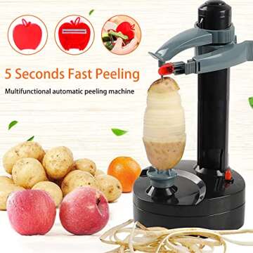 Electric Potato Peeler - Kitchen Automatic Rotating Peeling Tool for Fruit & Vegetable