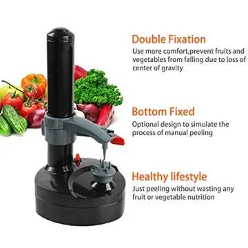 Electric Potato Peeler - Kitchen Automatic Rotating Peeling Tool for Fruit & Vegetable