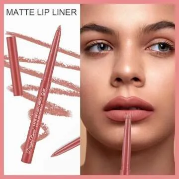 12 Colors Matte Lip Liner/Lipstick Set,One Step Lips Makeup Kit,Velvet Nude Collection Waterproof Long Wear Lip Gloss, Lip Liner for Women To Create The Perfect Matte Lip Look!