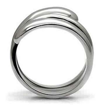 Marimor Jewelry High Polished Stainless Steel Coil Style Women's Fashion Cocktail Ring Size 6