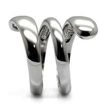 Marimor Jewelry High Polished Stainless Steel Coil Style Women's Fashion Cocktail Ring Size 6