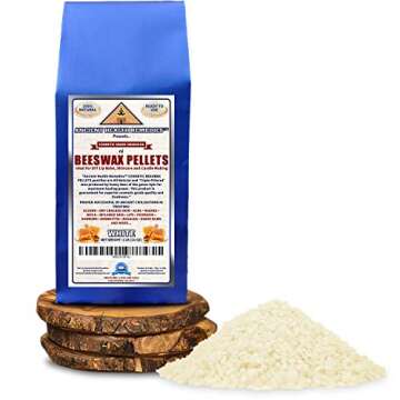 All Natural, Cosmetic Grade White Beeswax PELLETS PASTILLES 1 LB (16 oz). Bulk, Grade A, Triple Filt...