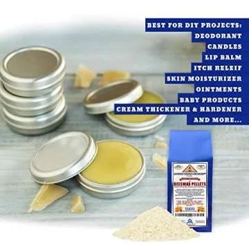 White Beeswax Pellets for DIY Skincare and Candle Making
