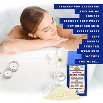 White Beeswax Pellets for DIY Skincare and Candle Making