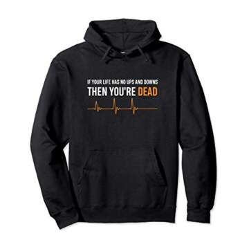 Healthcare Hero Heartbeat Ups and Downs Medical Pullover Hoodie