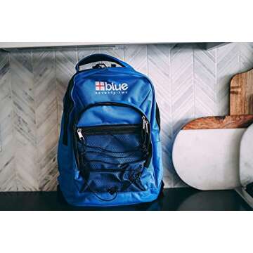 Family 4 Pack - Blue Seventy-Two Standard 72 Hour Emergency Backpack Survival Kit for 1 Person | Survival Kit for Wildfires, Earthquake, Tornado, Hurricane, and Other Emergencies