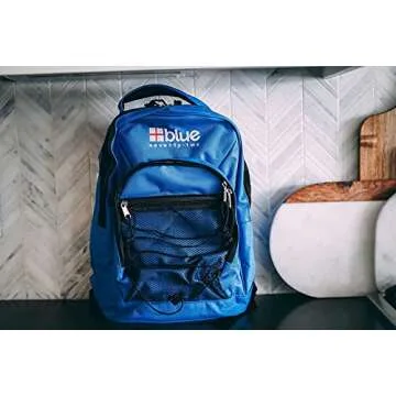 Family 4 Pack - Blue Seventy-Two Standard 72 Hour Emergency Backpack Survival Kit for 1 Person | Survival Kit for Wildfires, Earthquake, Tornado, Hurricane, and Other Emergencies