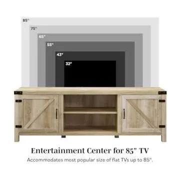 Walker Edison 70" Barn Door TV Stand for 80" TVs
