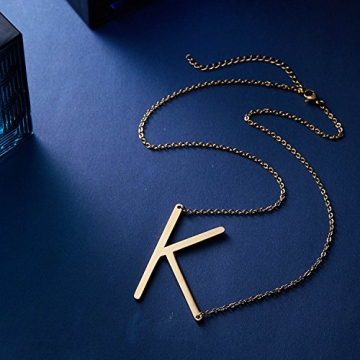 RINHOO Gold Initial Necklace - Personalized Women's Jewelry Gift