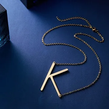 RINHOO Gold Initial Necklace - Personalized Women's Jewelry Gift