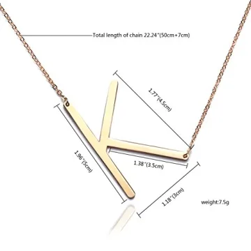 RINHOO Gold Initial Necklace - Personalized Women's Jewelry Gift