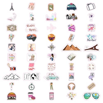 100Pcs Cute Travel Stickers for Personalization and Fun