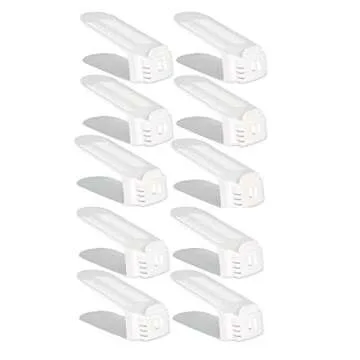 Shoe Slotz in Ivory | Space-Saving 10 Piece Set | No Assembly Needed